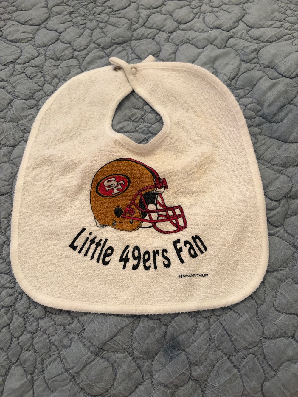Vintage (1998) Little 49ers Fan Cream Baby Bib